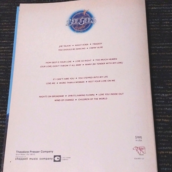 🔵BOGO FREE🔵 Vintage 1980 Bee Gees Greatest Music Song Book w Poster - Picture 8 of 8